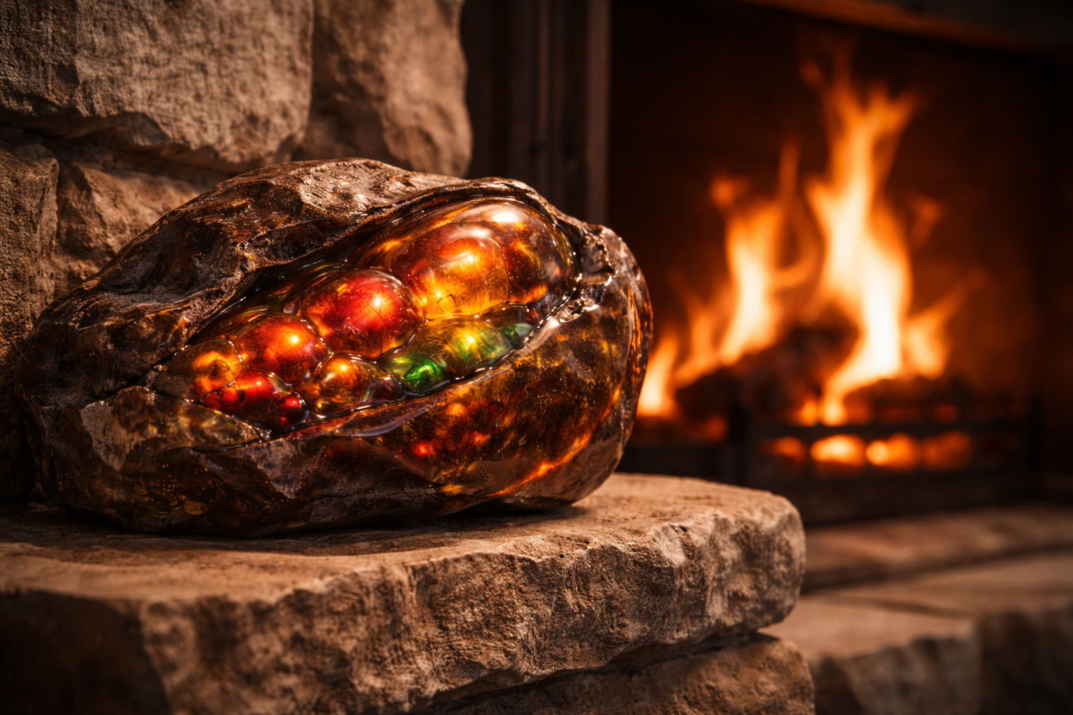 Ágata de Fuego potenciando el calor del hogar y la energía vital de la familia.