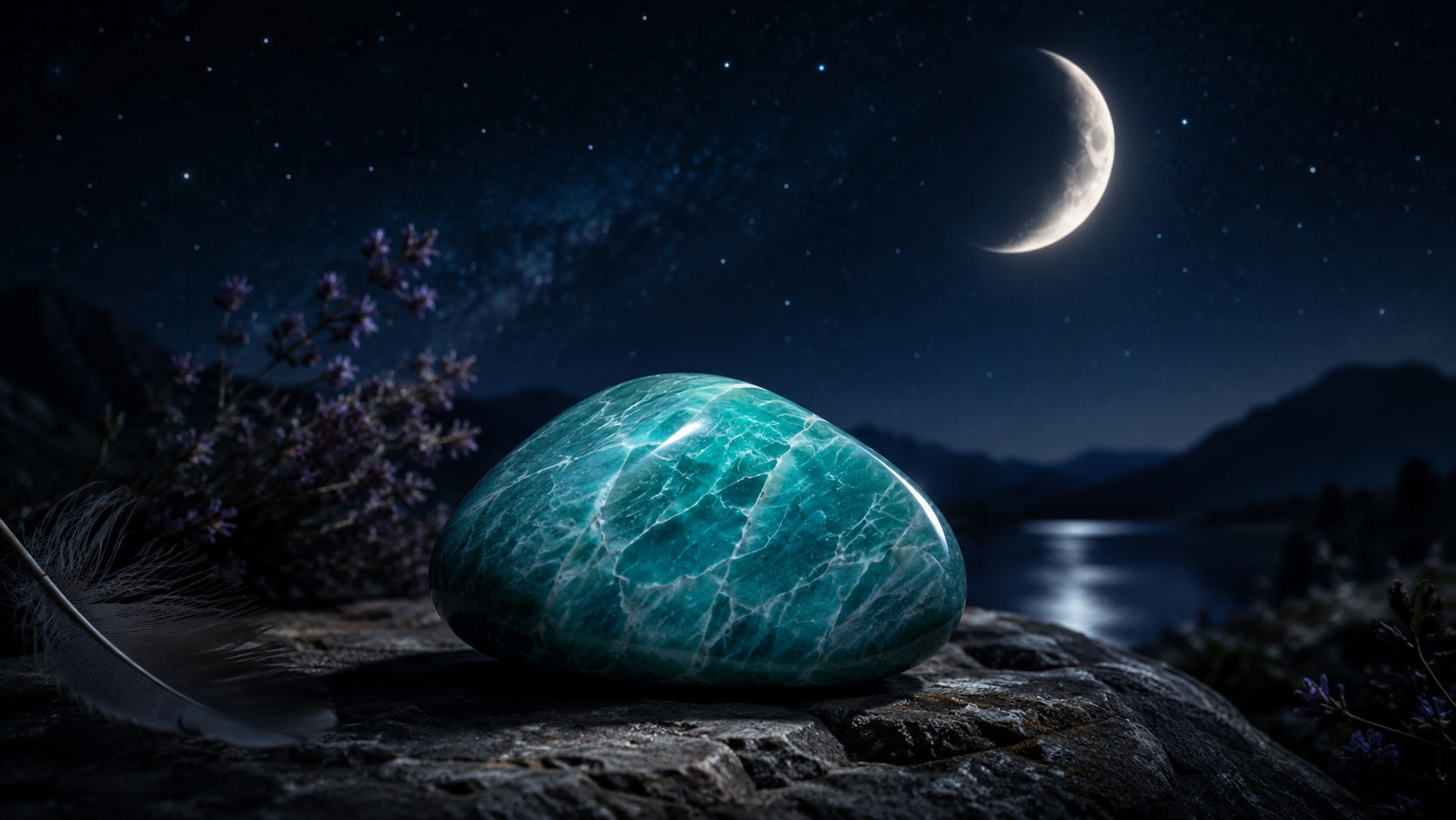 Expón la piedra a la luz lunar para que se cargue con la energía de la expansión y la esperanza renovada. La luna creciente es el momento óptimo para activar las facultades de intuición de esta piedra.