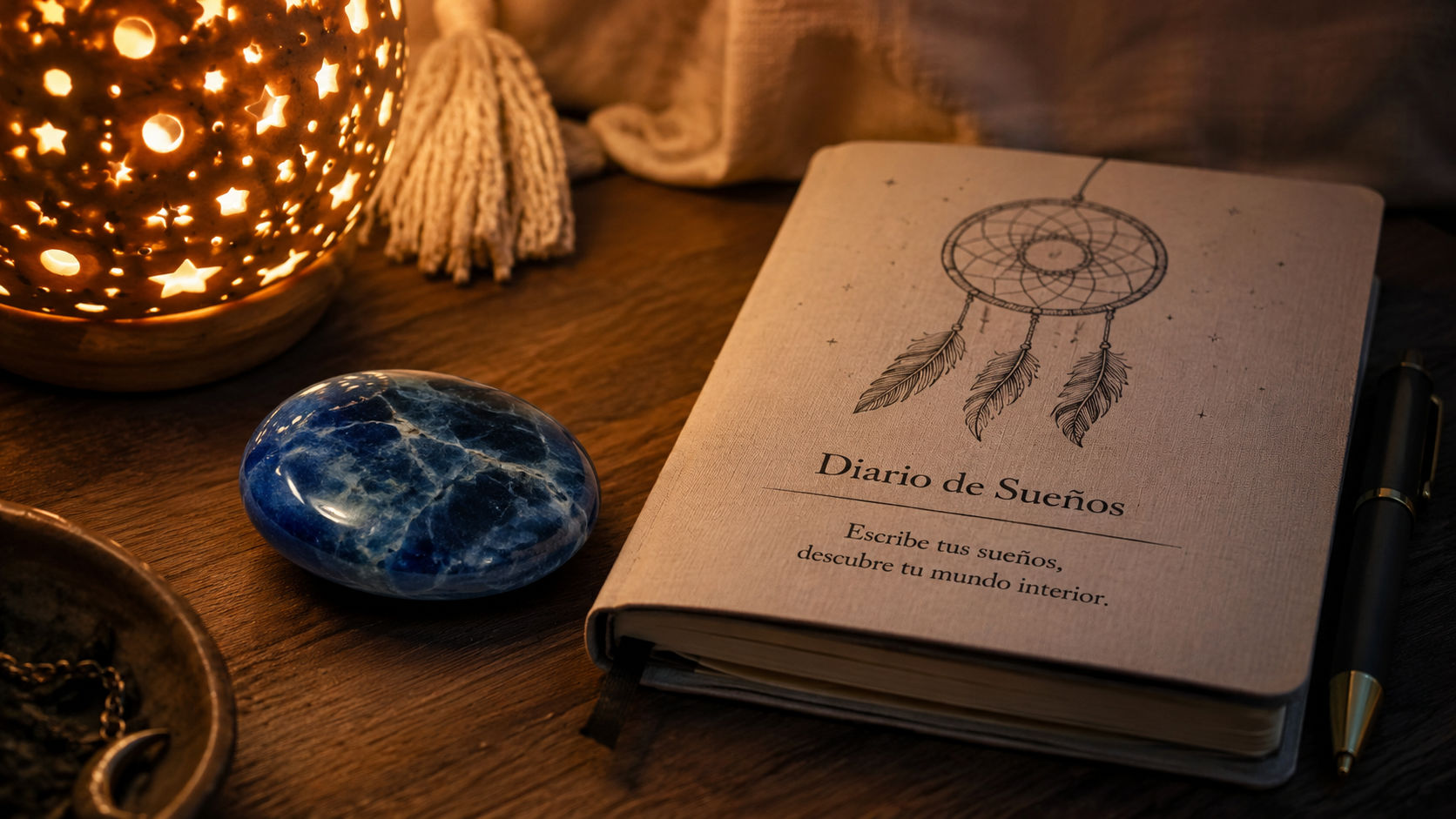 Apatita Azul junto a la cama para propiciar sueños lúcidos y recordar los viajes astrales.