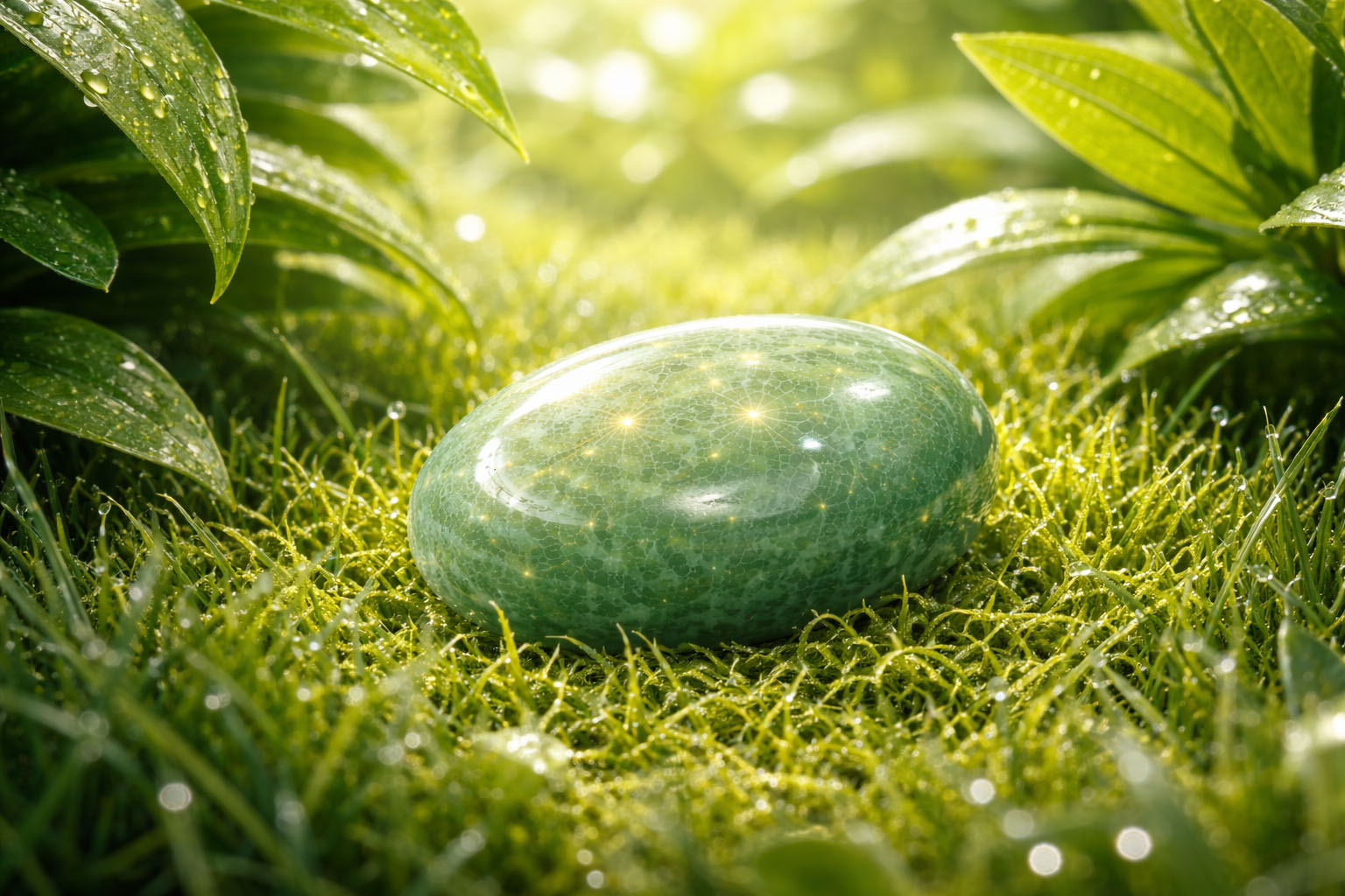 Coloca la piedra sobre el césped o entre las hojas de una planta vigorosa durante unas horas. Este método descarga la tensión acumulada y reconecta el cristal con su frecuencia de crecimiento original.