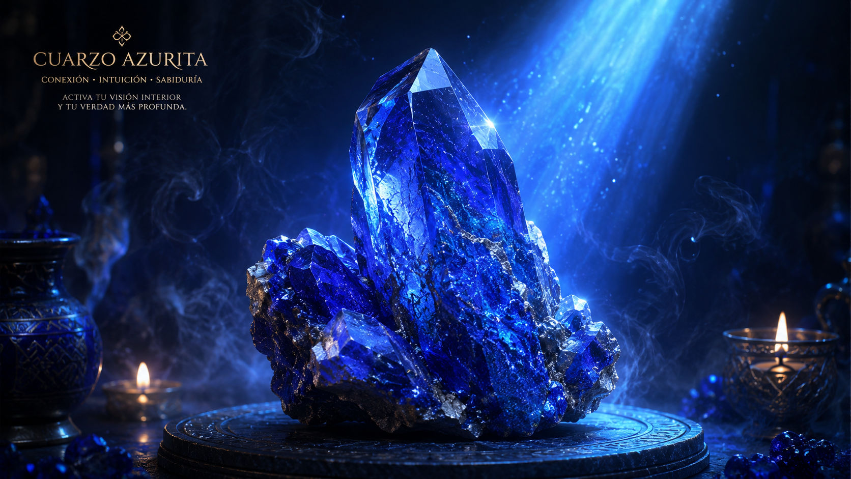 Sostén la piedra entre tus manos, cierra los ojos y visualiza un rayo de luz azul rey descendiendo del cosmos para encender su interior. Este acto consagra el cristal a tu propia voluntad mágica, sintonizando sus átomos con los reinos superiores de tu ser.