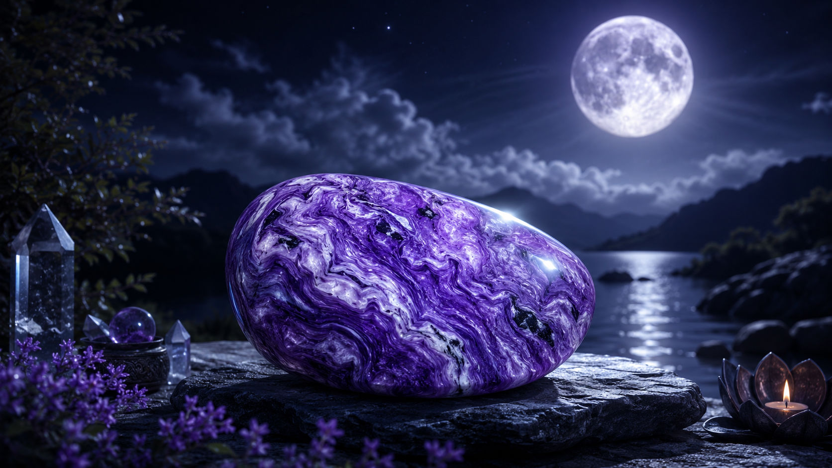 Expón el cristal directamente a los rayos de la reina de la noche durante un ciclo nocturno completo en un espacio despejado. La luz plateada del firmamento reactivará los remolinos sagrados del mineral, potenciando tu intuición y conexión superior.