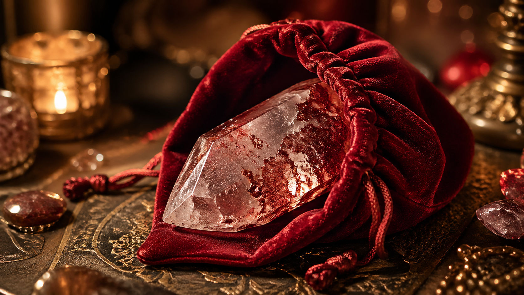 Guarda la piedra en una tela de terciopelo rojo intenso para que su energía se concentre y no se disipe. Este confinamiento permite que la gema acumule el