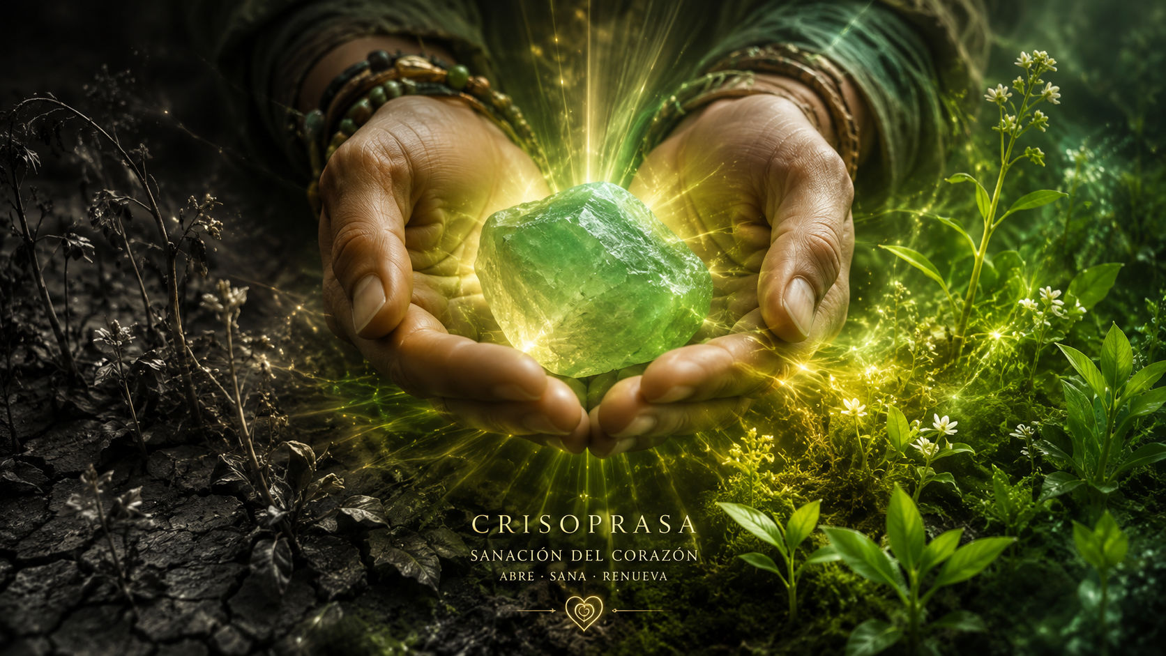 Cristal de Crisoprasa renovando la confianza y devolviendo el optimismo en Umbral Astral.