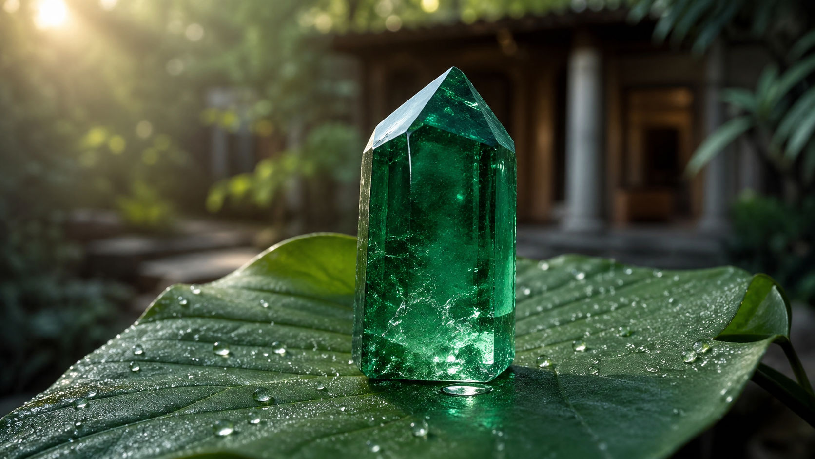 Deja la piedra sobre una hoja grande donde se acumule el rocío de la mañana, capturando la pureza del nuevo día. El agua de vida del amanecer revitaliza la conexión de la piedra con el elemento agua y la sanación emocional.