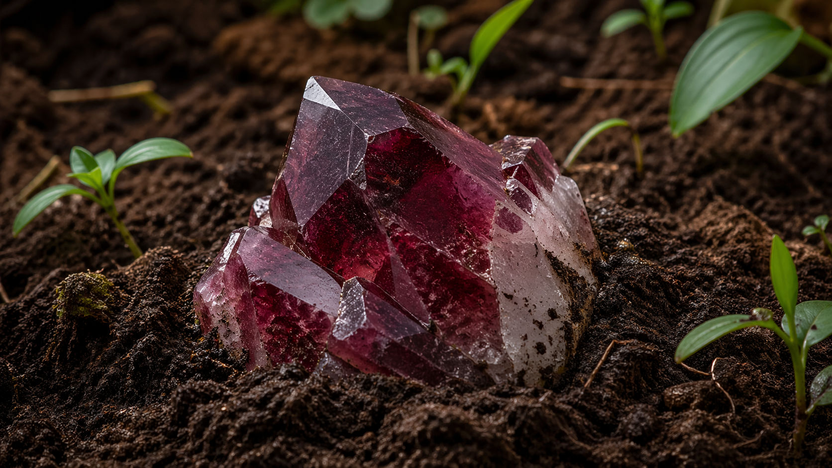 Entierra el granate en tierra fértil mezclada con un poco de sal para que el planeta absorba las densidades acumuladas.