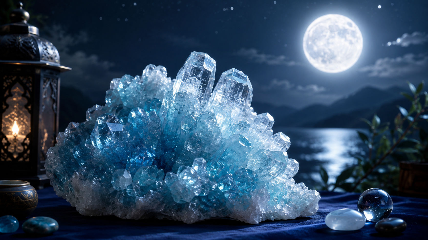 Expón el cristal a la luz de la reina de la noche colocándolo cerca de una ventana durante una velada completa. El magnetismo lunar alimentará los rayos celestes del mineral, potenciando sus cualidades para la sanación del cuerpo sutil.