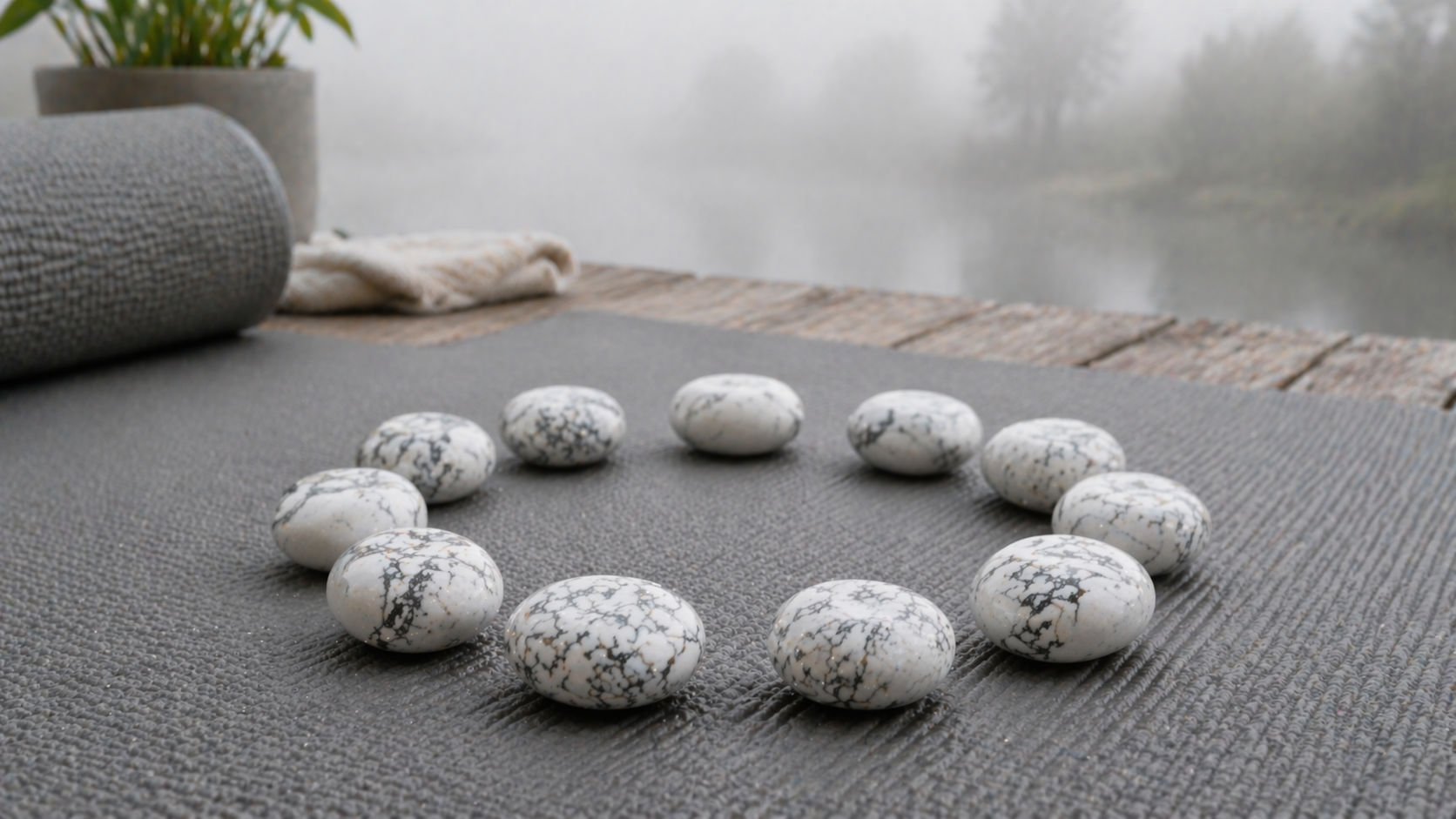Círculo de Howlita para profundizar en estados de meditación y silencio interior.