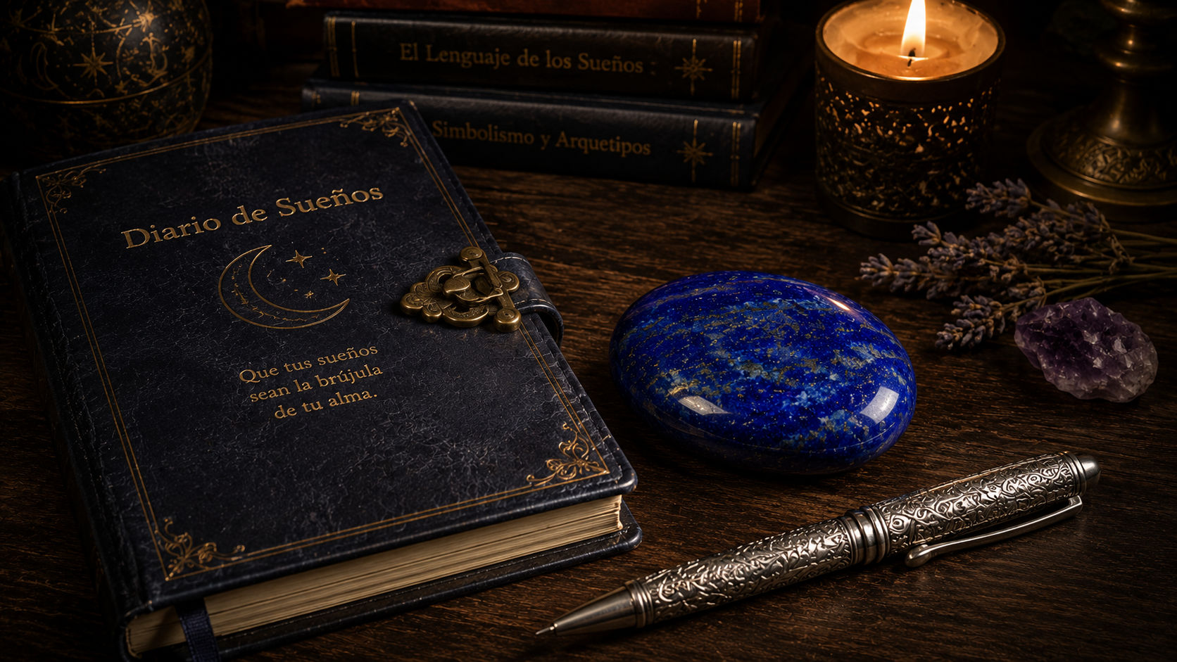 Lapislázuli junto a la cama para propiciar el recuerdo de los sueños sagrados y los viajes astrales.