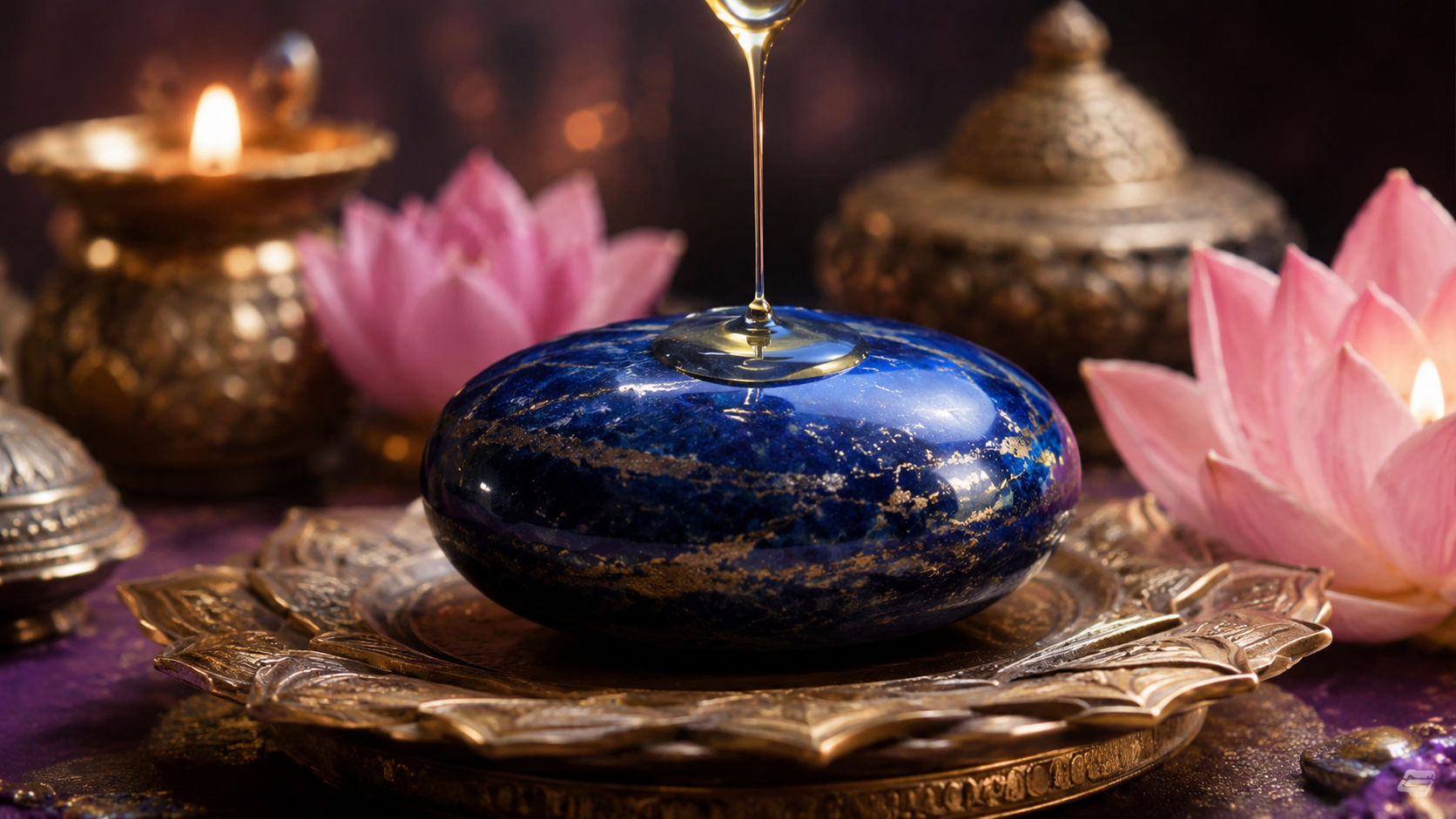 Aplica una gota infinitesimal de este aceite en tus dedos y unge sutilmente el cristal mientras meditas en su conexión egipcia. Este acto ritual despierta las memorias ancestrales de la piedra, activando sus facultades de alta magia.