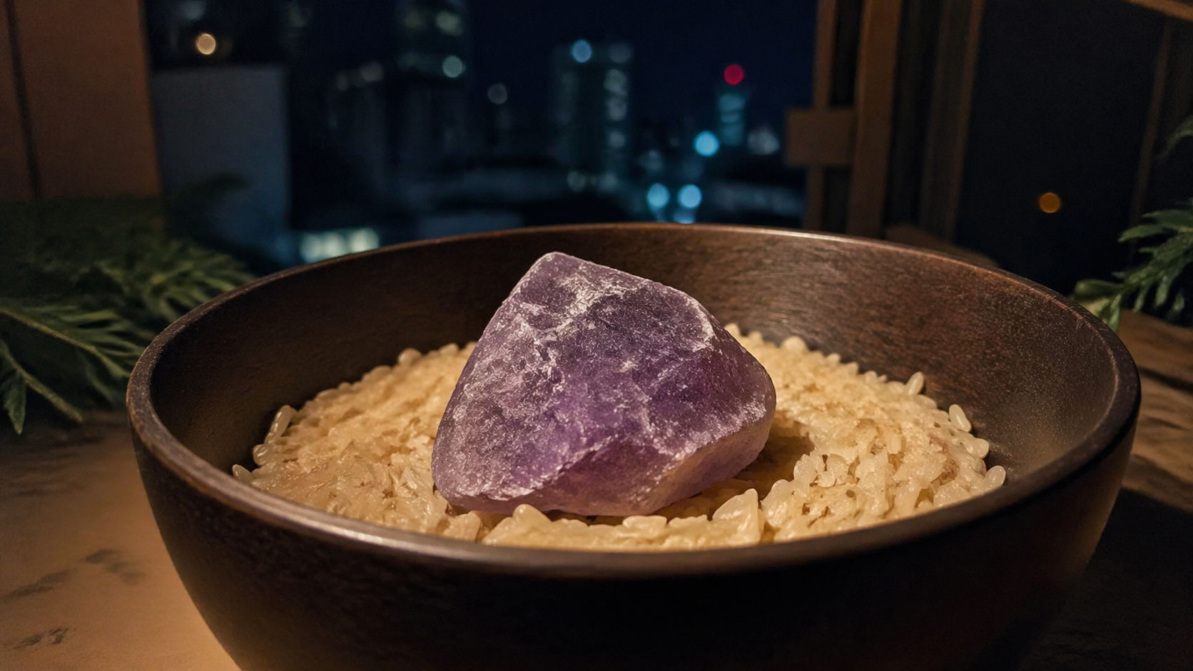 Entierra la piedra en arroz durante una noche para que el grano absorba la estática absorbida por el litio. Es un método de limpieza profunda que no utiliza humedad, ideal para preservar el brillo de sus láminas.