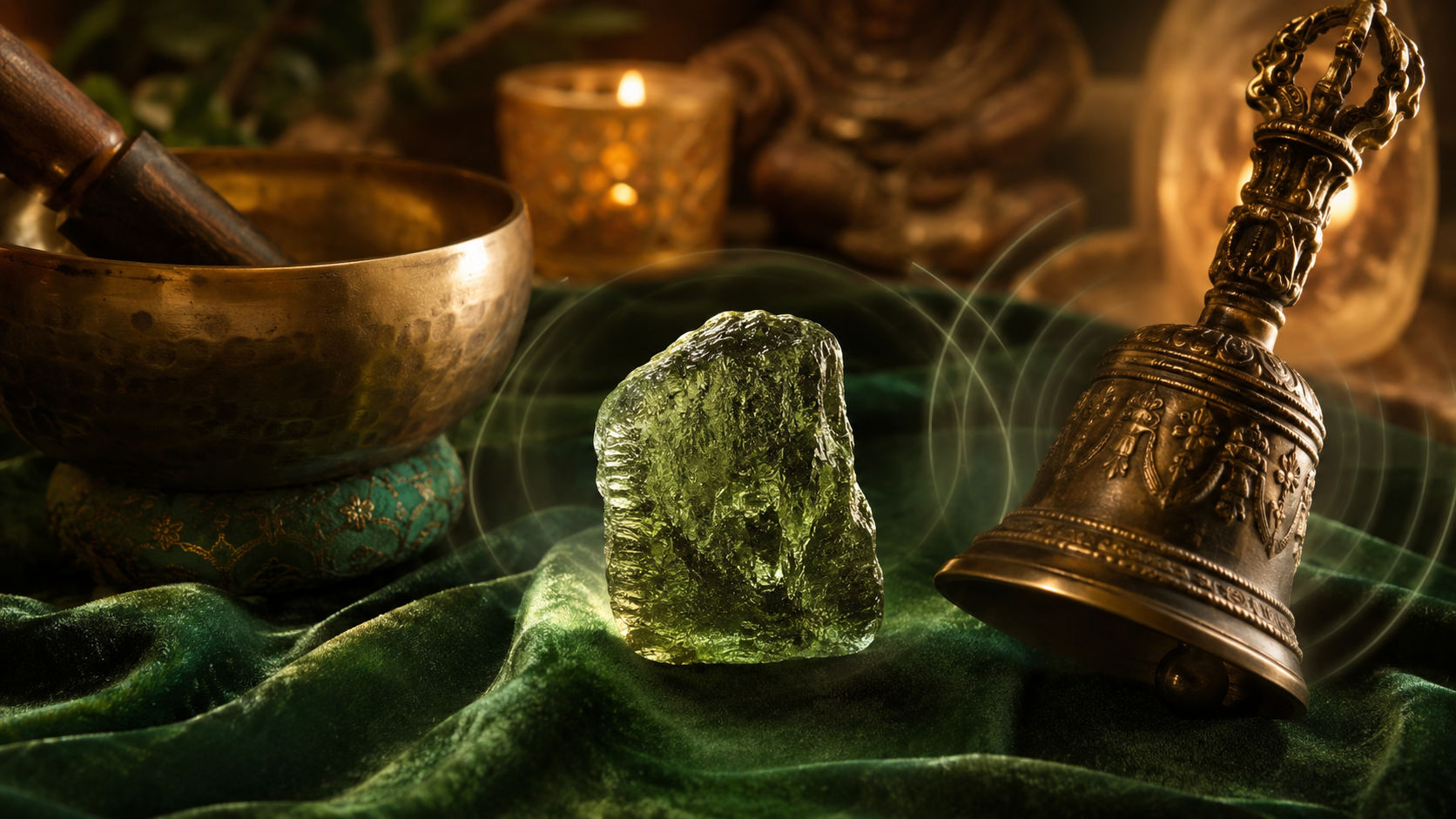 Deposita la piedra sobre un paño de terciopelo verde y haz sonar un cuenco tibetano o campana mística muy cerca. Las ondas armónicas penetrarán las arrugas naturales del mineral, desprendiendo las vibraciones del cansancio físico.