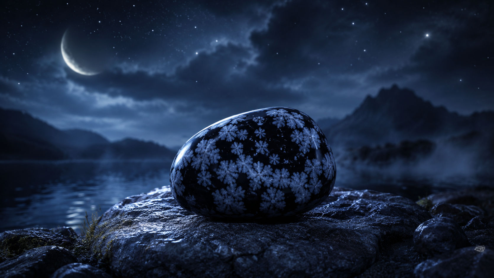 Coloca la gema en el exterior durante las noches donde el cielo se oculta o decrece en el firmamento astral. Esta vibración de recogimiento y misterio recargará su núcleo con las corrientes de la introspección sagrada.