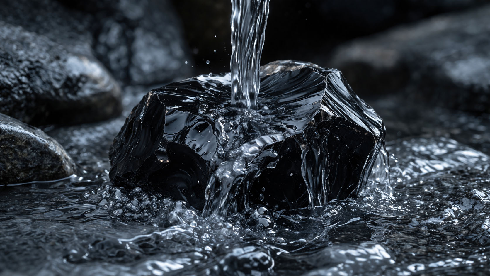 Coloca la piedra bajo un flujo constante de agua fría durante un minuto para arrastrar la negatividad superficial.