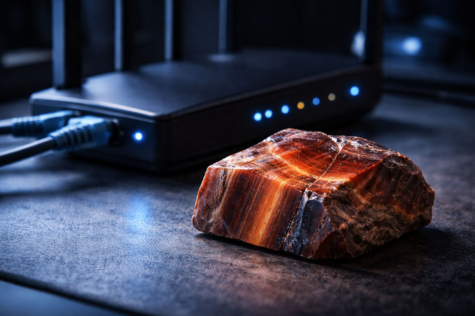 Ojo de Buey junto al router para proteger la infraestructura doméstica de interferencias densas.