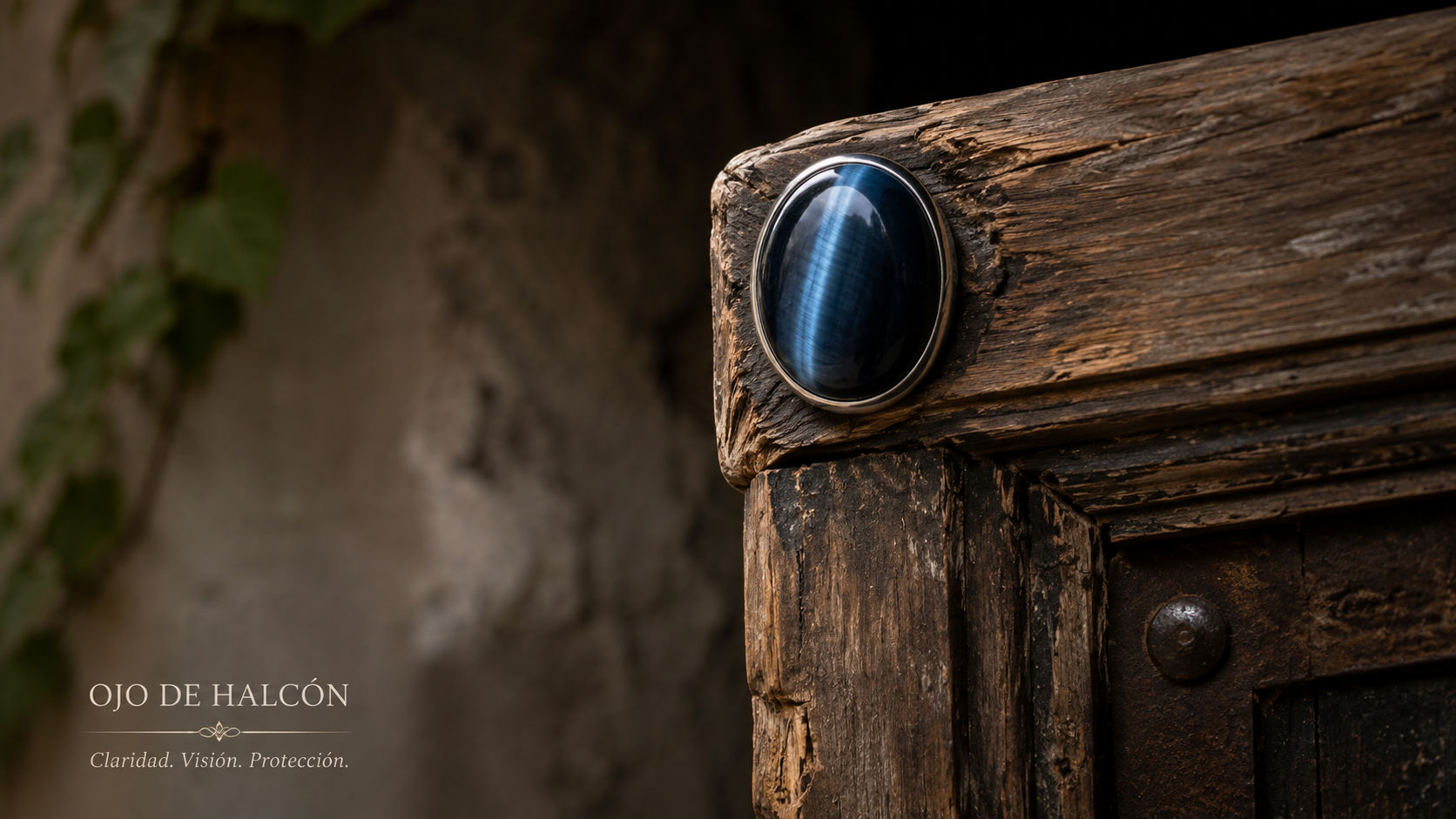Cabujón de Ojo de Halcón resguardando el marco de la entrada secundaria para proteger los puntos ciegos.