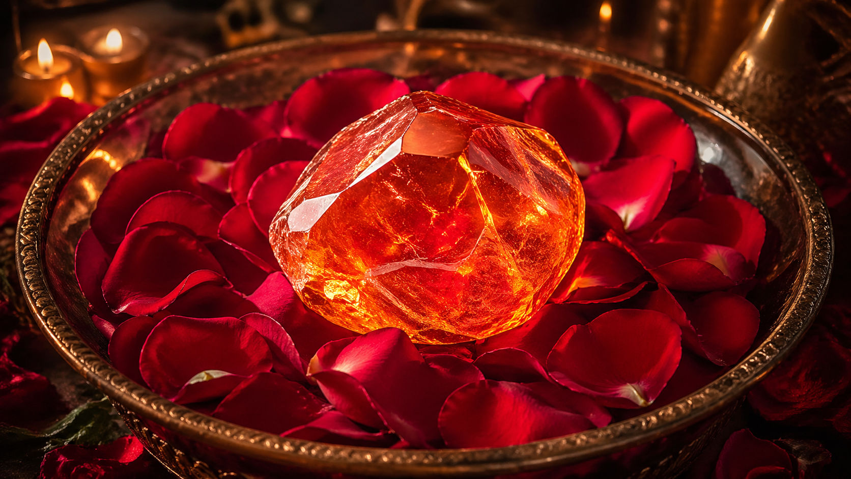 Coloca la piedra en un cuenco con pétalos de rosas o flores rojas para que absorba la vibración de la vida orgánica. Este método limpia suavemente las densidades emocionales sin afectar la delicada estructura química del ópalo.