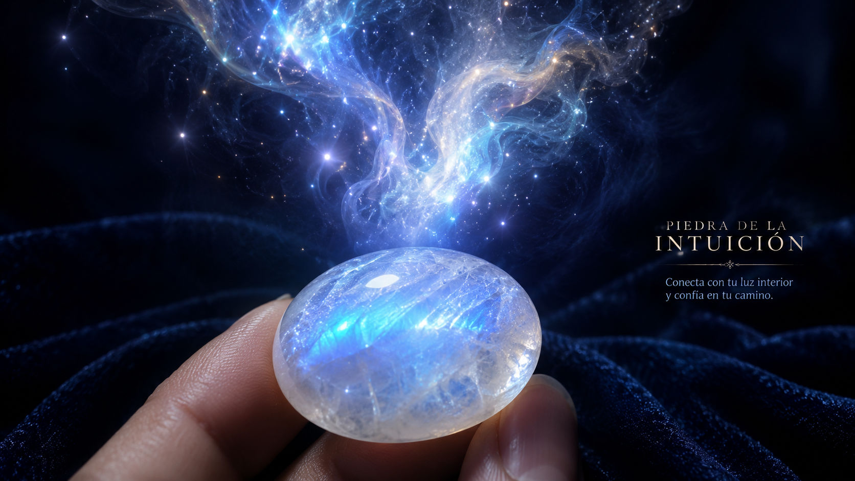 Cabujón de Piedra de Luna liberando destellos iridiscentes para potenciar los sueños lúcidos en Umbral Astral.