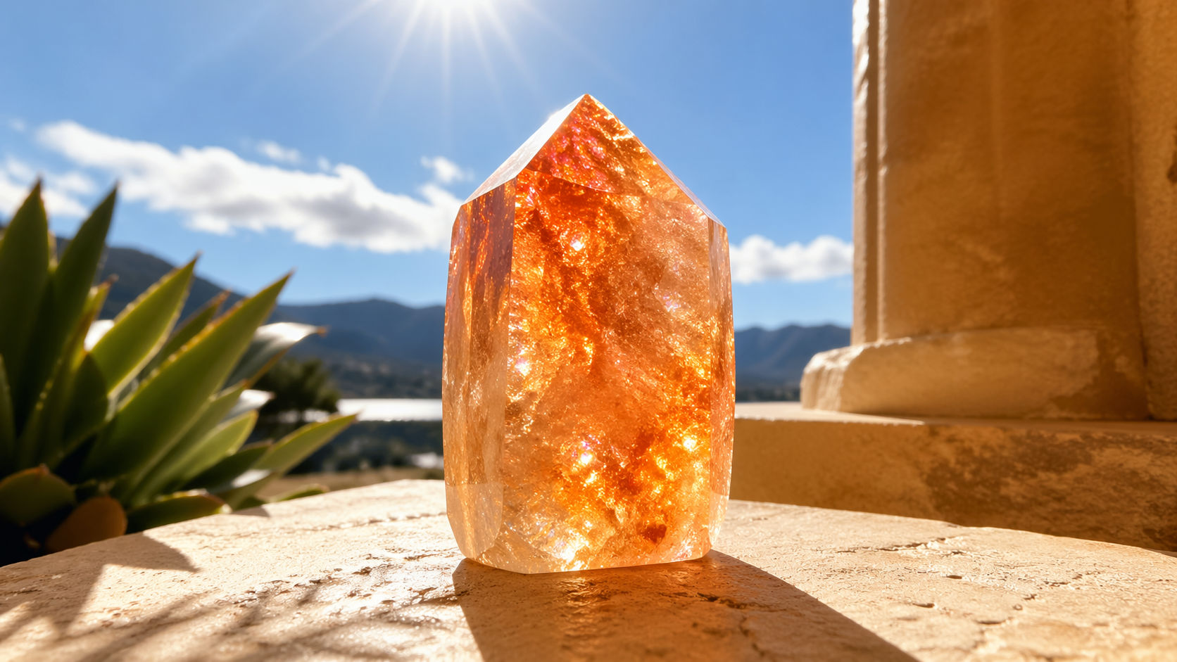 Coloca el cristal al sol intenso durante una hora para que se