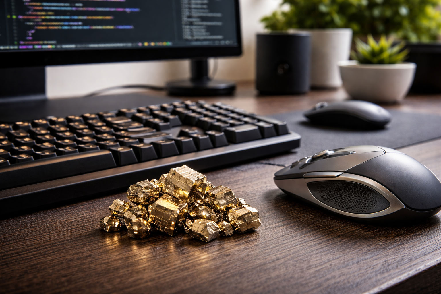 Pirita en el área de trabajo para atraer contratos y éxito en el desarrollo de software.