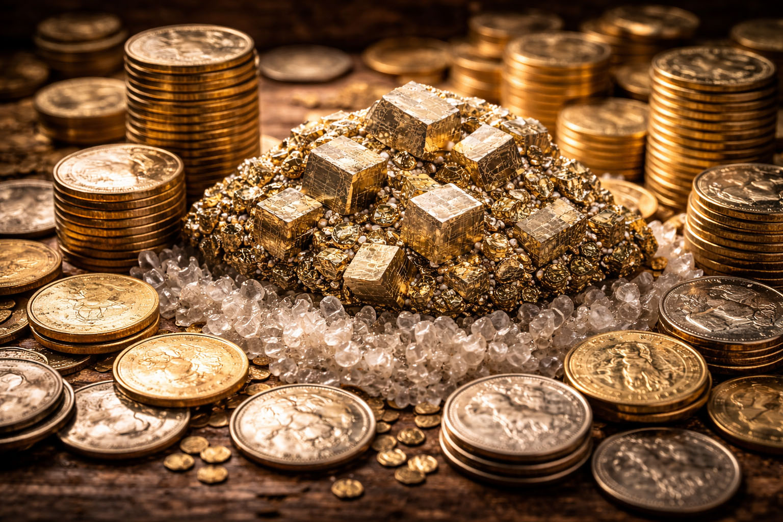 Rodea la piedra con monedas de curso legal para que su frecuencia resuene con el valor material actual. Esta sintonización por proximidad enfoca la energía de la piedra directamente en el ámbito financiero.