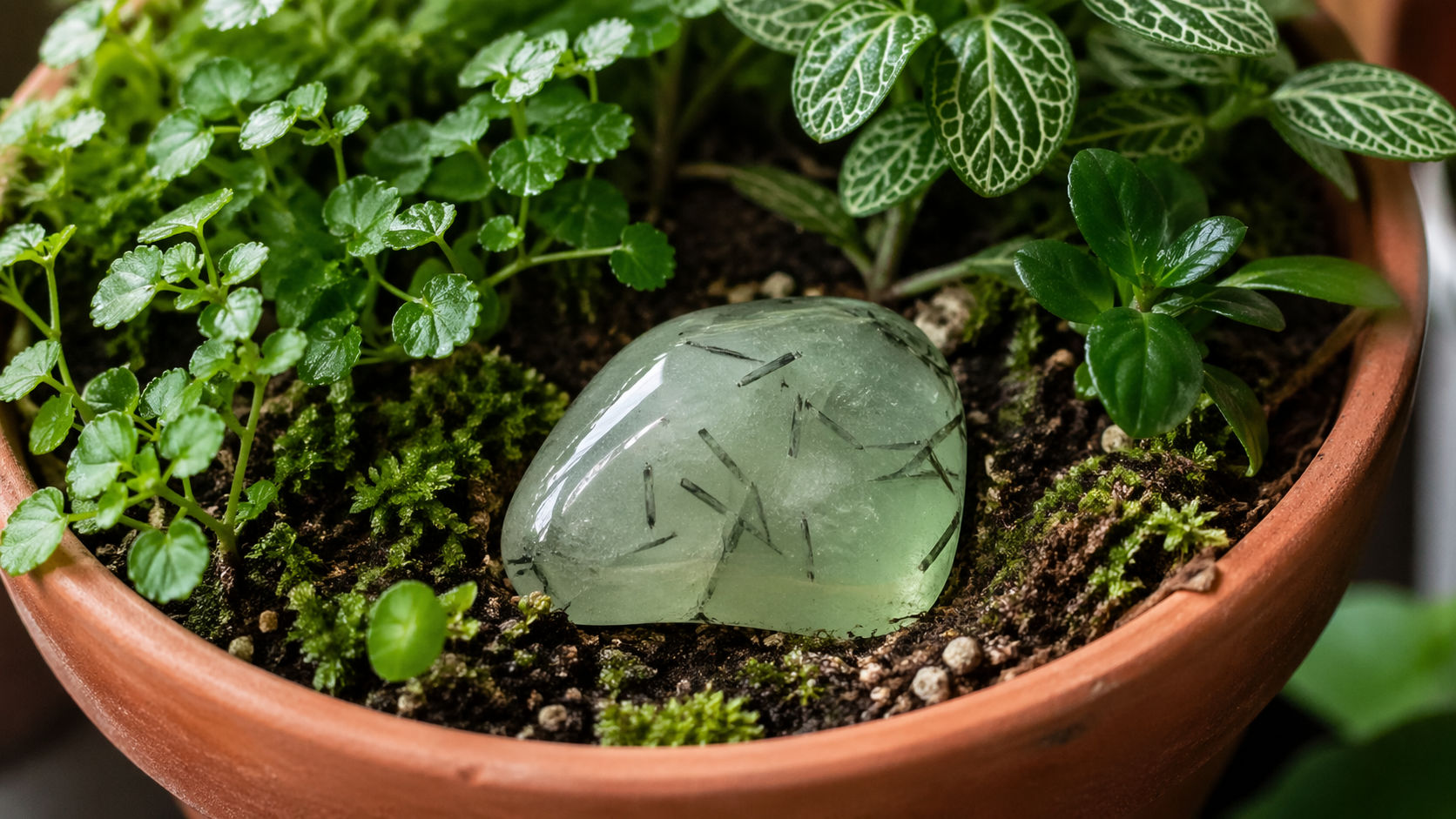 Coloca la piedra en una maceta con plantas vivas para que la tierra drene las energías de fatiga absorbidas. Este método es ideal para este cristal, ya que su resonancia con el reino vegetal es máxima.
