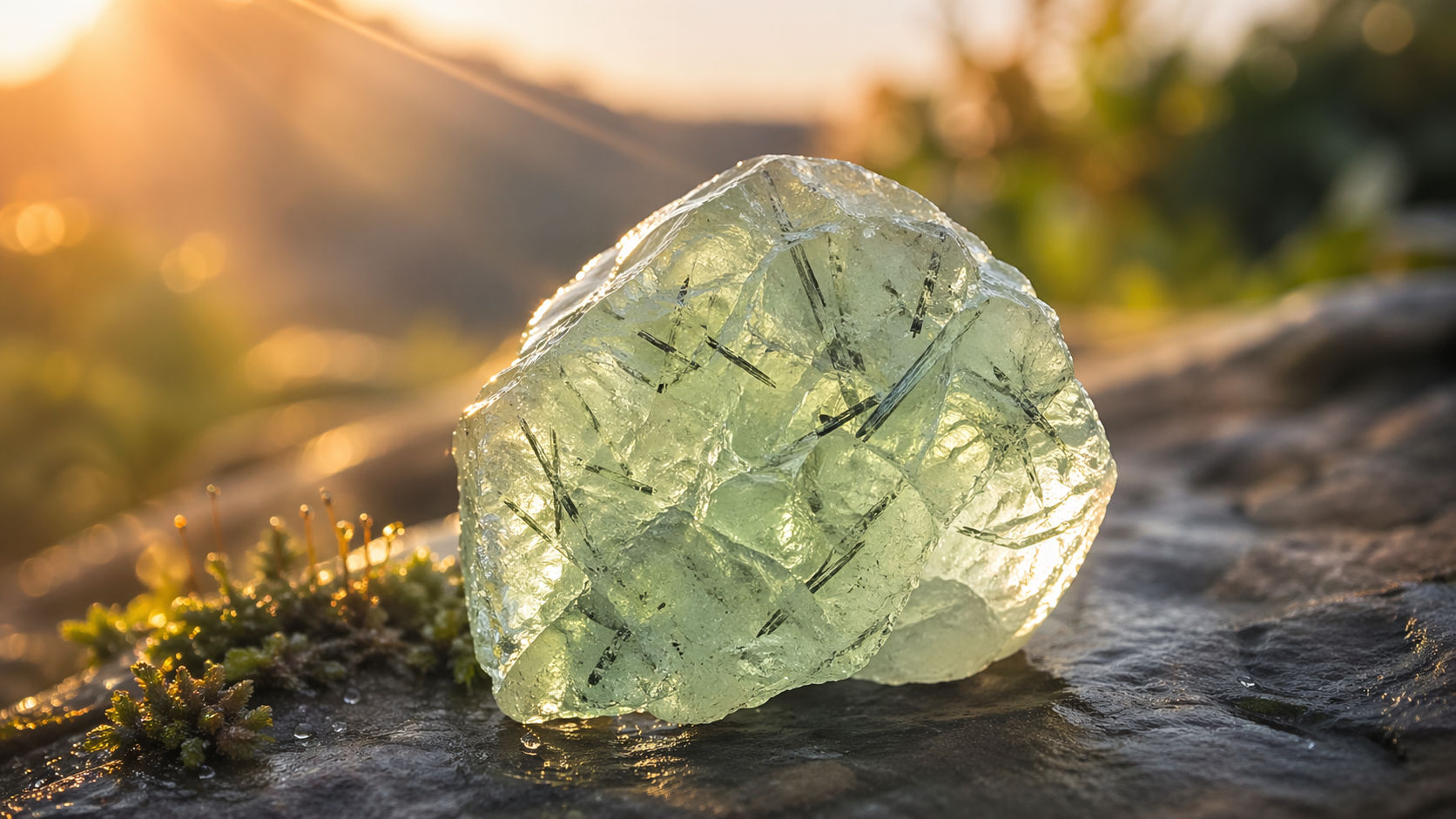 Expón el cristal a los primeros rayos del sol; la energía suave de la aurora vitaliza sus inclusiones de epidota. El sol matutino le otorga la potencia necesaria para actuar como escudo protector durante el día.