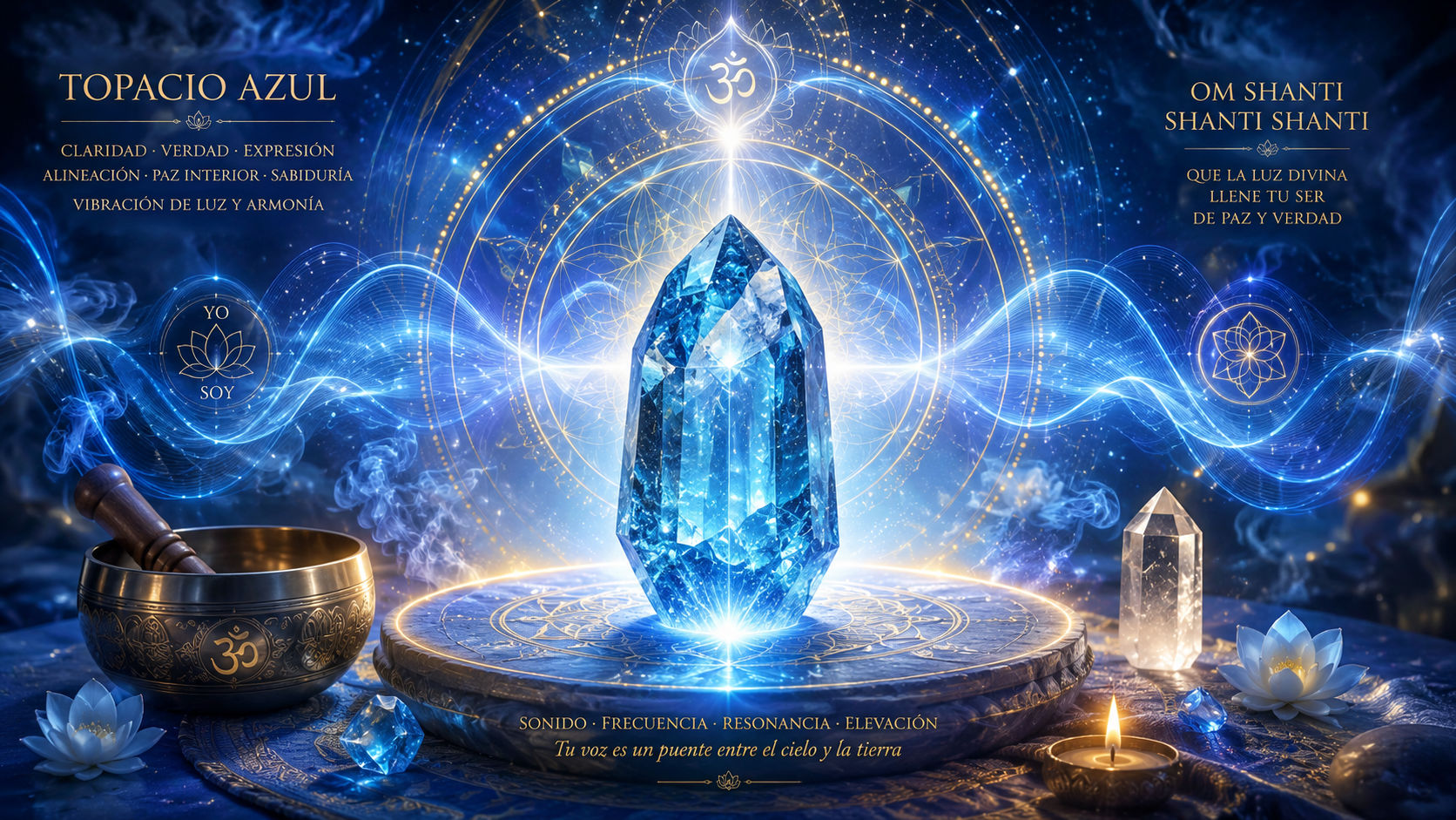 Sostén el cristal cerca de tus labios y entona mantras sagrados o sonidos de alta frecuencia vibratoria de forma sostenida. Tus propias vibraciones vocales despertarán la resonancia oculta de la piedra, consagrándola a los dictados de tu alma.