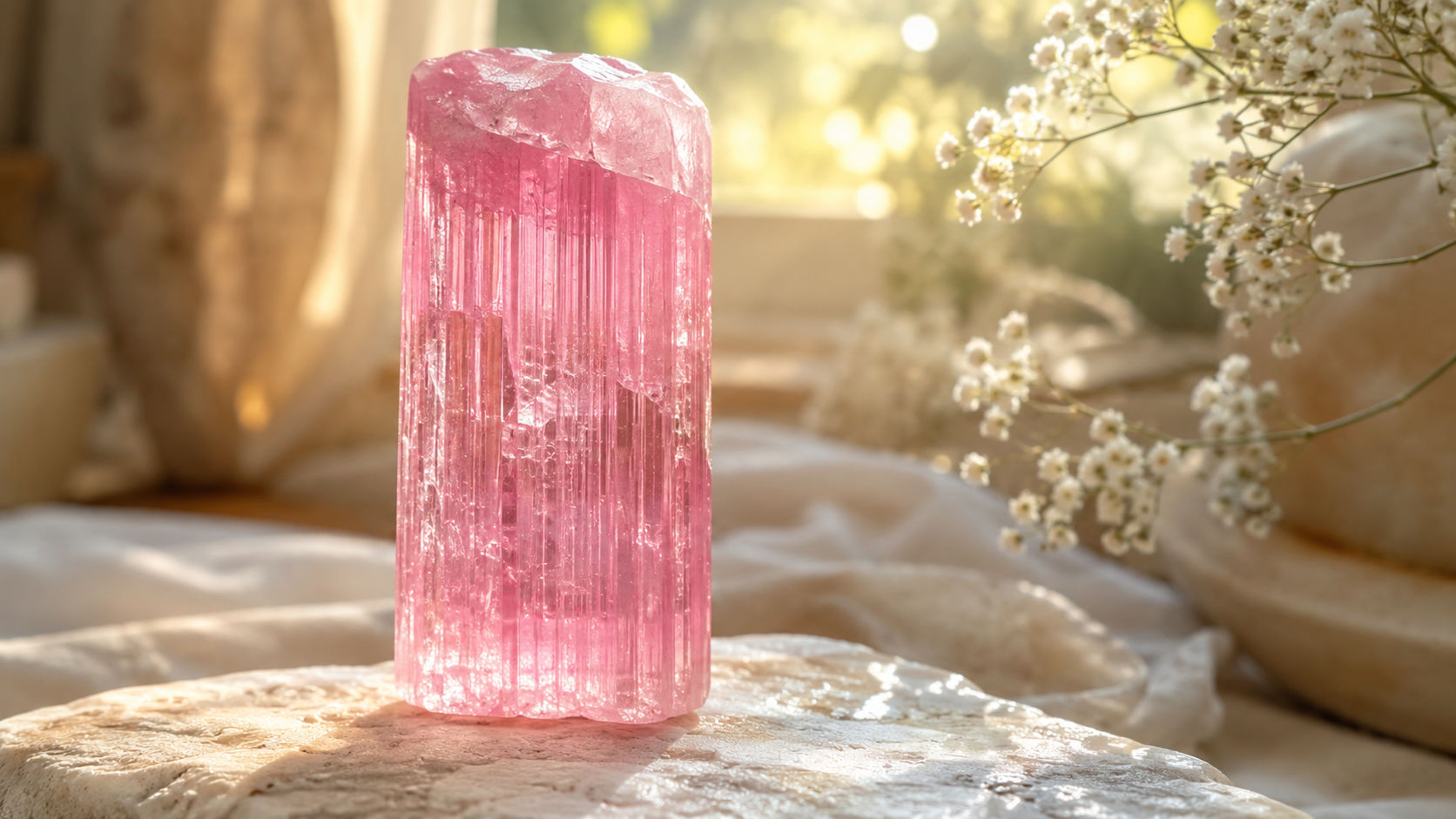 Expón la piedra al sol suave antes del mediodía para que sus átomos se carguen con la vitalidad del astro rey. La turmalina adora la luz solar, la cual potencia su brillo natural y su capacidad de irradiar alegría.