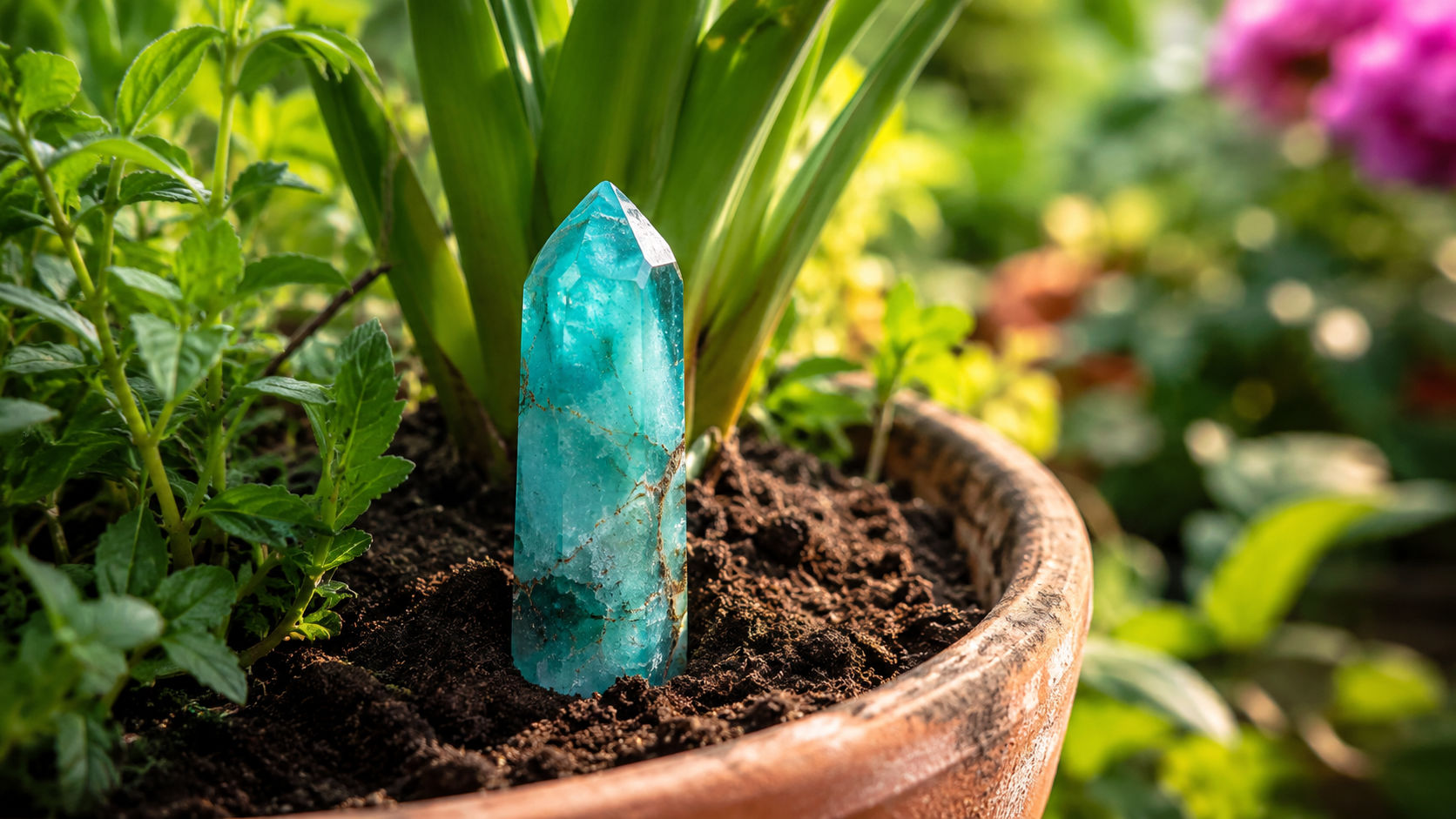 Coloca la gema sobre la tierra suelta de una maceta sana o un jardín místico durante el crepúsculo. La Madre Tierra transmutará la estática acumulada sin necesidad de humedecer la delicada superficie de la piedra.