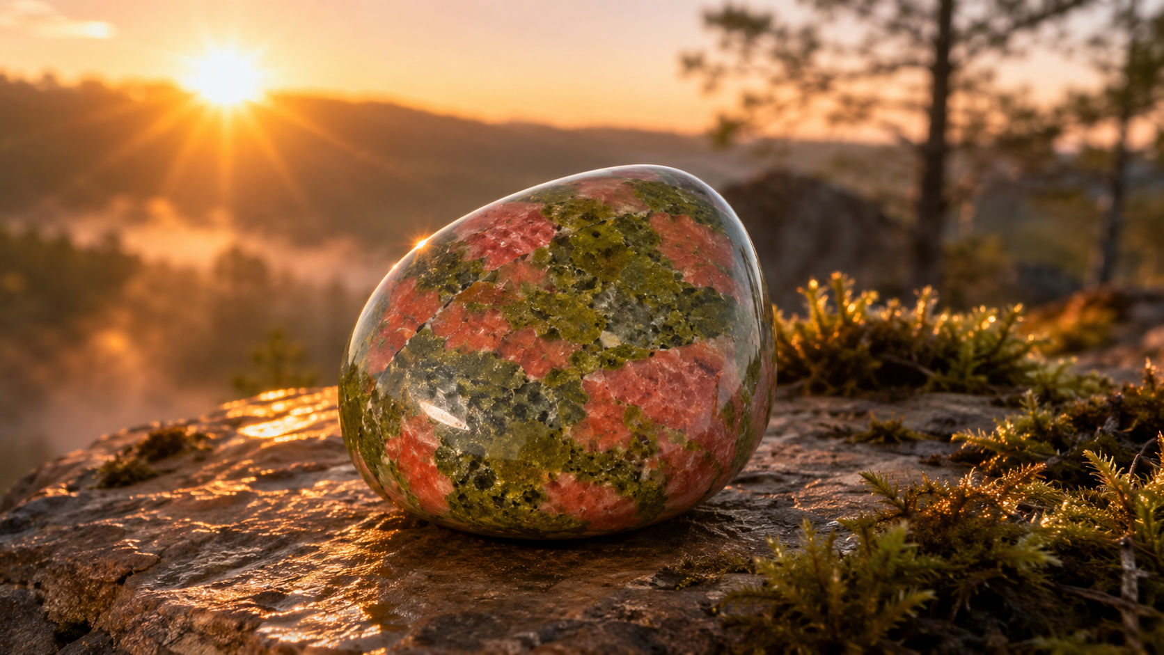 Expón la Unakita a los primeros rayos solares de la mañana para revitalizar la energía verde de la epidota. El sol naciente enciende su poder de crecimiento, aportando optimismo y claridad al cristal.