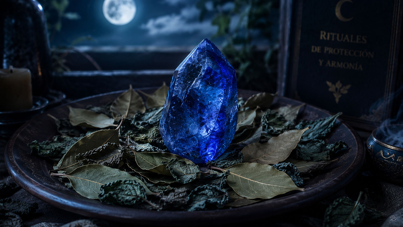 Deposita la piedra sobre estas hierbas sagradas durante una noche completa para limpiar sus memorias mentales. Este método en seco respeta la frecuencia del cristal, permitiendo que las plantas absorban el cansancio psíquico acumulado.
